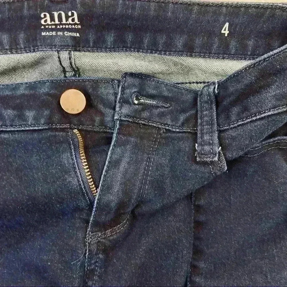 RARE ANA Pinstripe Stirrup “90’s Style” High Rise Skinny Denim Pants Size 4 - Picture 9 of 12